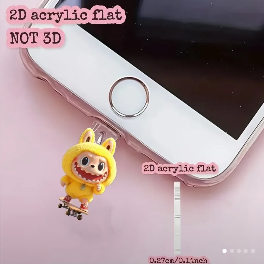 Yellow Bunny Labubu Phone Charm